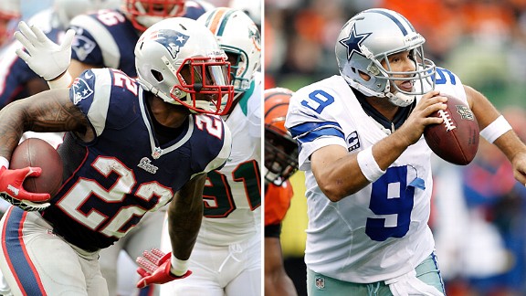 Stevan Ridley and Tony Romo