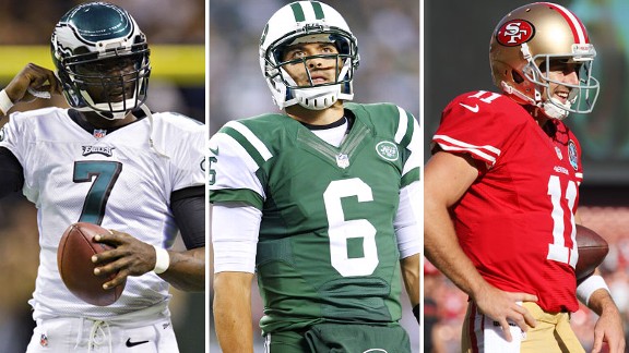 Michael Vick, Mark Sanchez, Alex Smith