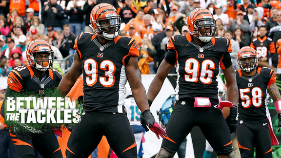 Michael Johnson, Carlos Dunlap, Terence Newman, Rey Maualuga