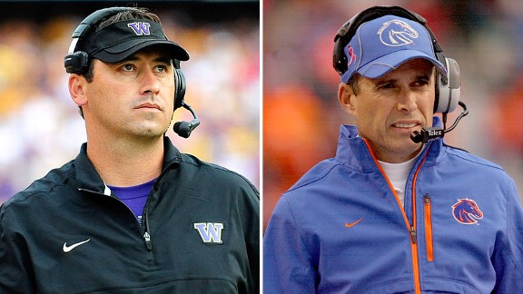 Steve Sarkisian and Chris Petersen