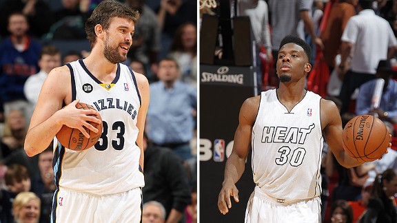 Marc Gasol and Norris Cole