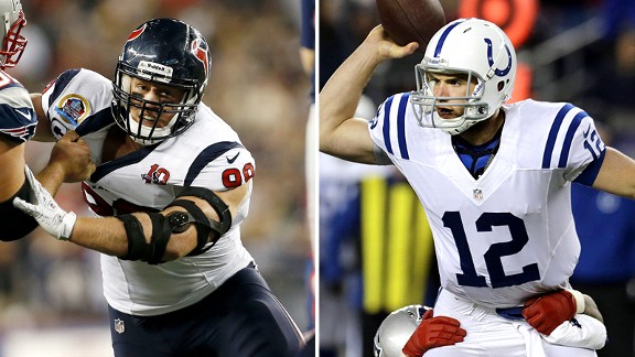 Andrew Luck and J.J. Watt
