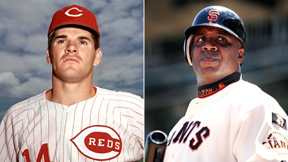 Pete Rose and Barry Bonds