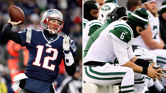 Tom Brady and Mark Sanchez