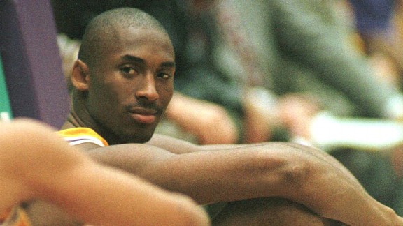 Kobe Bryant with the Los Angeles Lakers in 1996