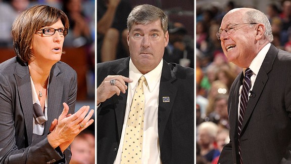 Anne Donovan, Bill Laimbeer, and Mike Thibault