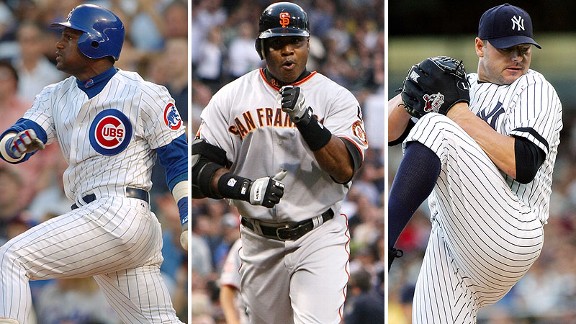 Sammy Sosa, Barry Bonds, Roger Clemens