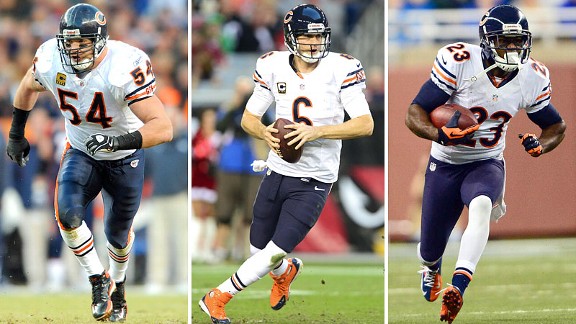 Brian Urlacher, Jay Cutler, Devin Hester