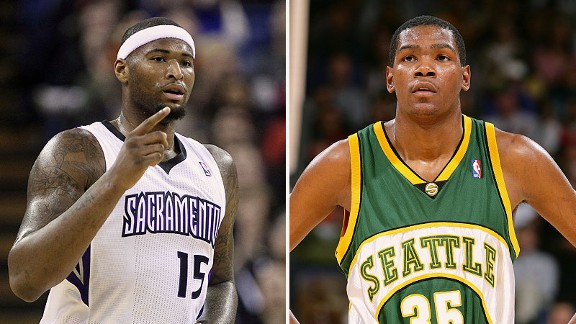 DeMarcus Cousins and Kevin Durant