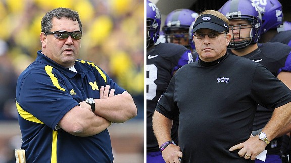 Brady Hoke and Gary Patterson