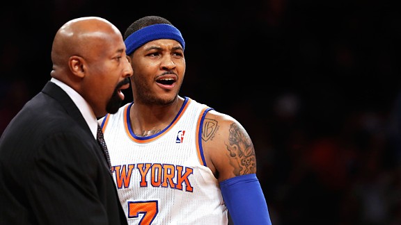Mike Woodson and Carmelo Anthony