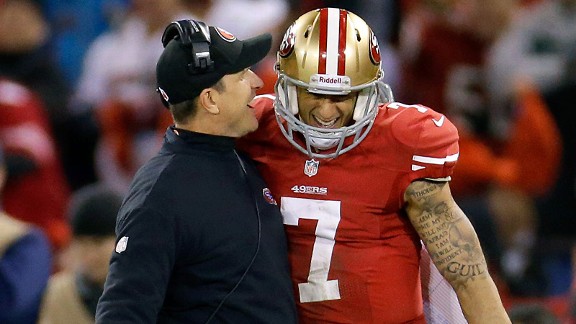 Jim Harbaugh and Colin Kaepernick