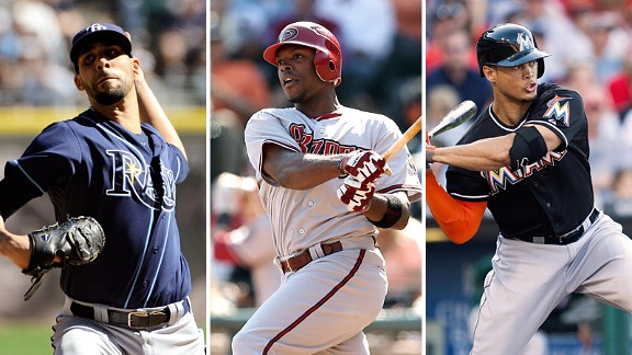 David Price, Justin Upton & Giancarlo Stanton