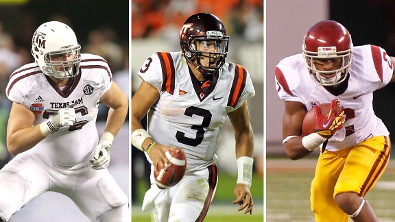 Luke Joeckel, Logan Thomas and Robert Woods