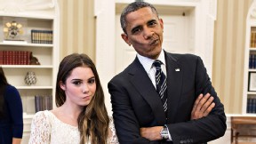 President Obama and McKayla Maroney