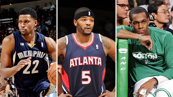 Rudy Gay, Josh Smith and Rajon Rondo