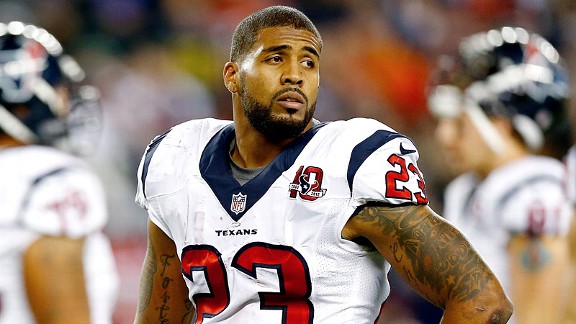 Arian Foster of the Houston Texans against the New England Patriots
