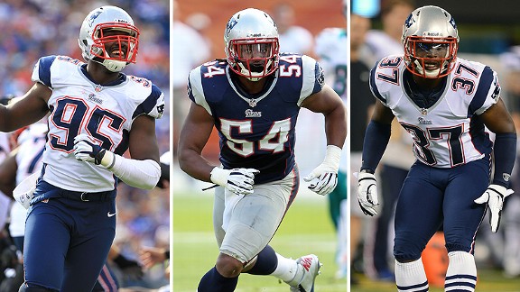 Chandler Jones, Dont'a Hightower and Alfonzo Dennard