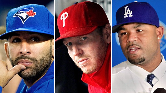 Jose Bautista, Roy Halladay & Carl Crawford