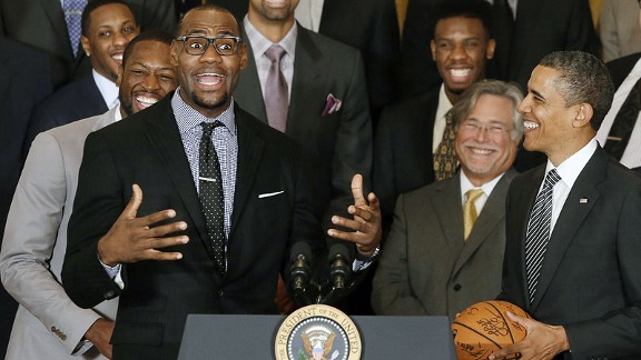 President Barack Obama and LeBron James