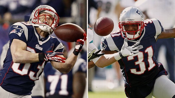 Wes Welker and Aqib Talib