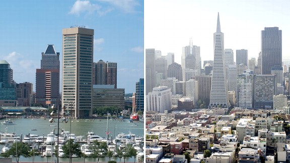 Baltimore and San Francisco 