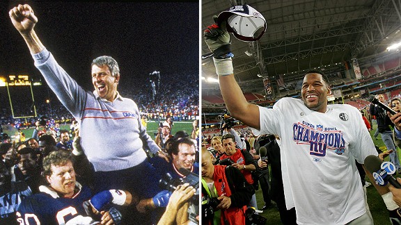 Bill Parcells and Michael Strahan