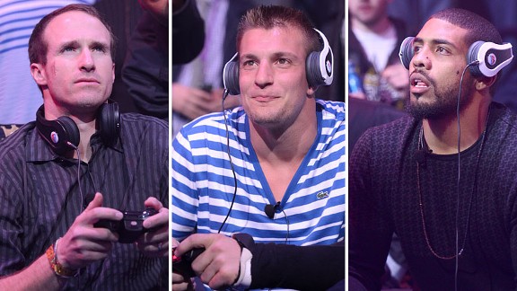 Drew Brees, Rob Gronkowski and Arian Foster