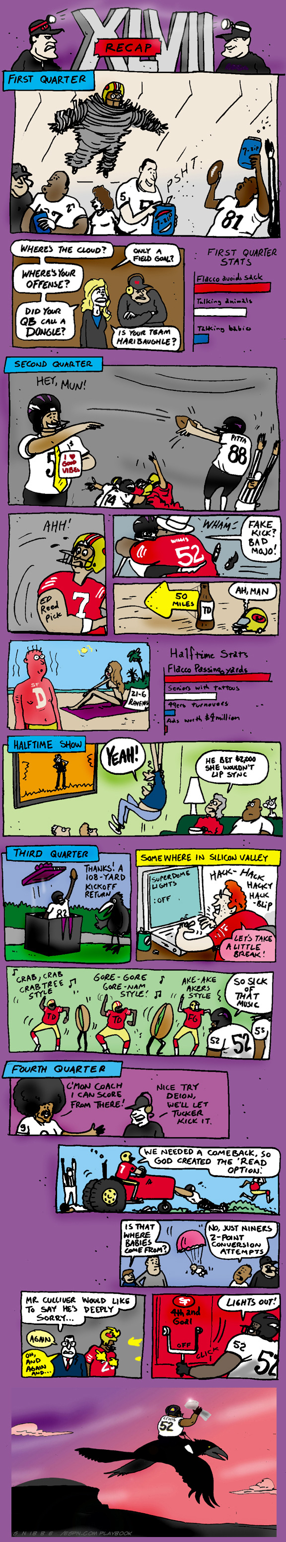 Kurt Snibbe's Super Bowl XLVII cartoon