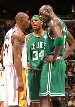 Kobe Bryant and Kevin Garnett