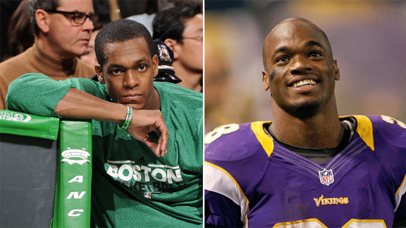 Rajon Rondo, Adrian Peterson