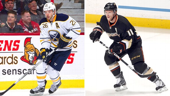 Thomas Vanek and Saku Koivu