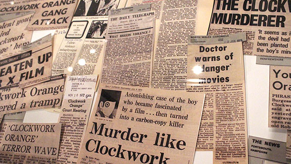 A Clockwork Orange Headlines, Stanley Kubrick at LACMA