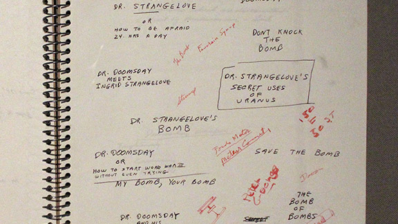 Strangelove Notebook, Stanley Kubrick at LACMA