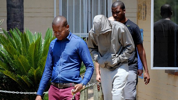 Oscar Pistorius of South Africa after being accused of murdering his girlfriend