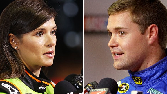 Danica Patrick and Ricky Stenhouse Jr.