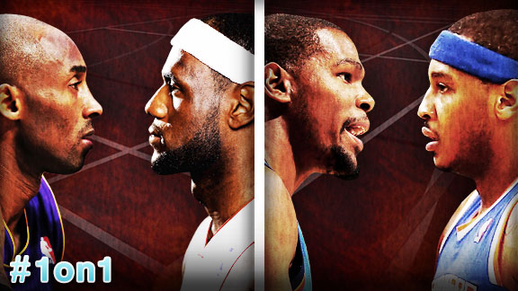 LBJ v Kobe and KD v Melo