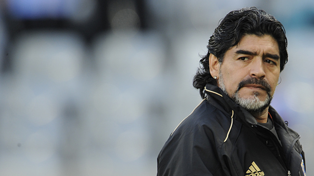 Argentina's coach Diego Maradona