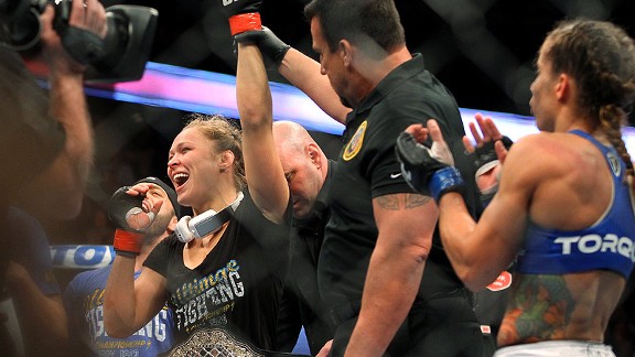 Ronda Rousey and Liz Carmouche