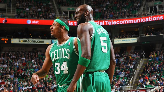 Paul Pierce and Kevin Garnett