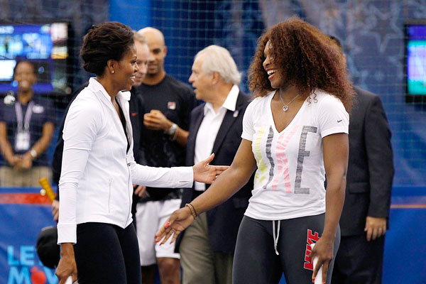 Michelle Obama and Serena Williams