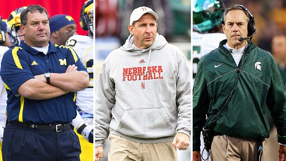 Brady Hoke, Bo Pelini, and Mark Dantonio 