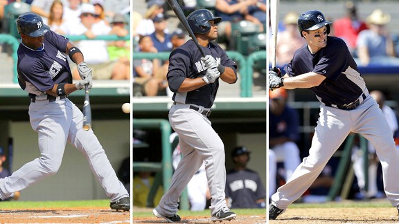 Melky Mesa, Zoilo Almonte and Matt Diaz