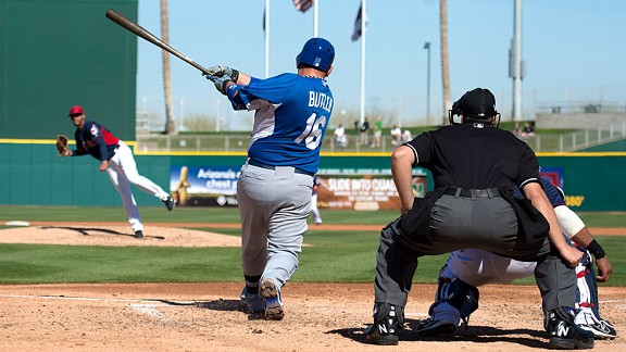 Billy Butler of the Kansas City Royals in spring training