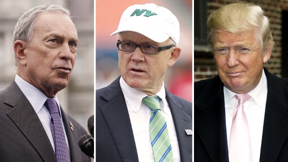 Michael Bloomberg, Woody Johnson, Donald Trump
