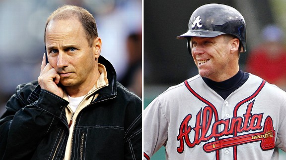 Brian Cashman and Chipper Jones