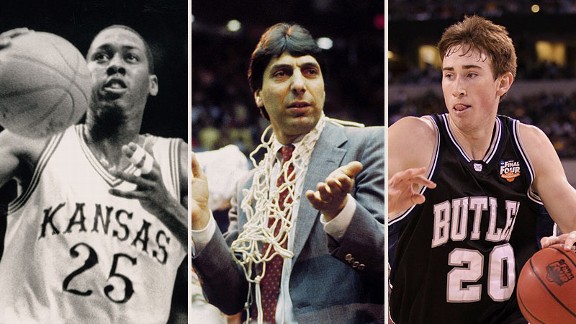 Danny Manning, Jim Valvano, and Gordon Hayward