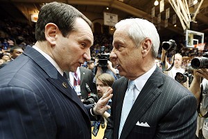 Mike Krzyzewski and Roy Williams