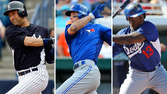 Derek Jeter, Brett Lawrie, Hanley Ramirez