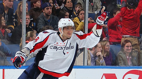 Alex Ovechkin #8 of the Washington Capitals